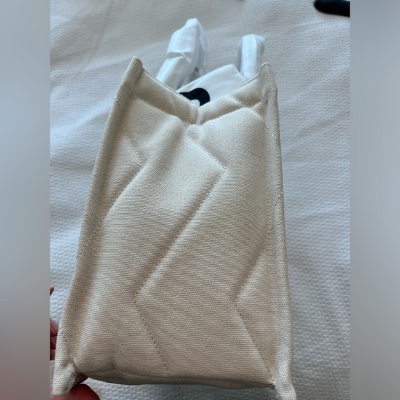 SANDRO Kasbah Quilted Canvas Tote Bag In Ecru. NWT - Picture 9 of 16